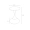 Manhattan Comfort Round End Table, 15.75 in L, Stainless Steel, Brown and Gold ET006-BR - alternate 5